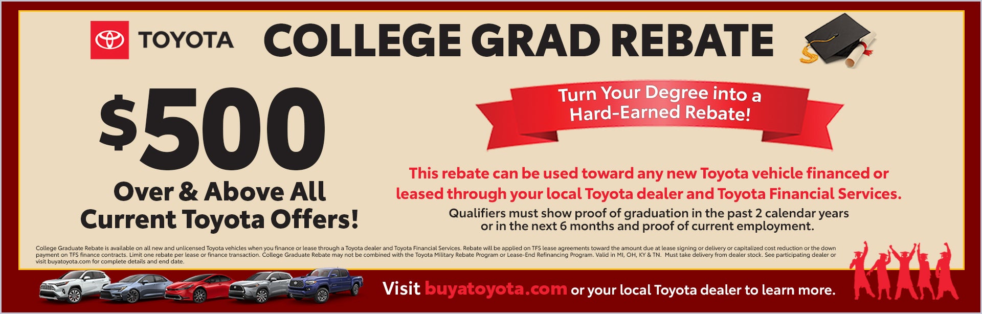 Toyota College Grad Rebate in Memphis TN