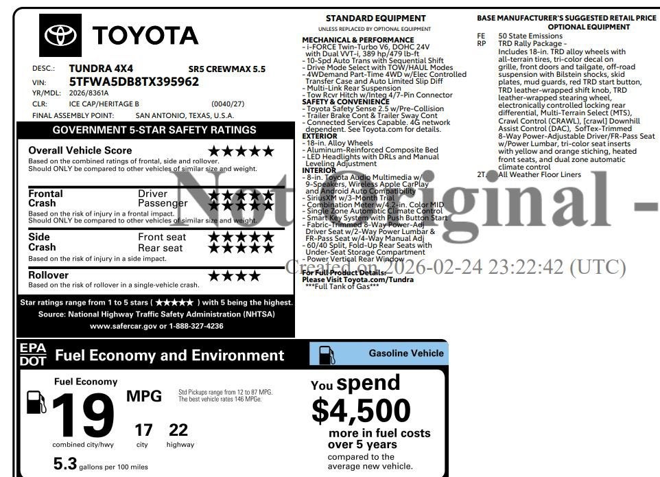 2026 Toyota Tundra SR5