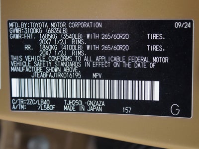 2024 Toyota Land Cruiser BASE