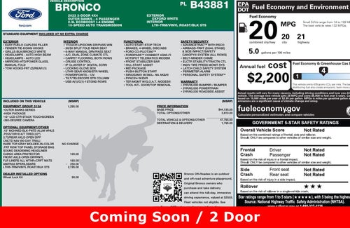 2023 Ford Bronco Outer Banks