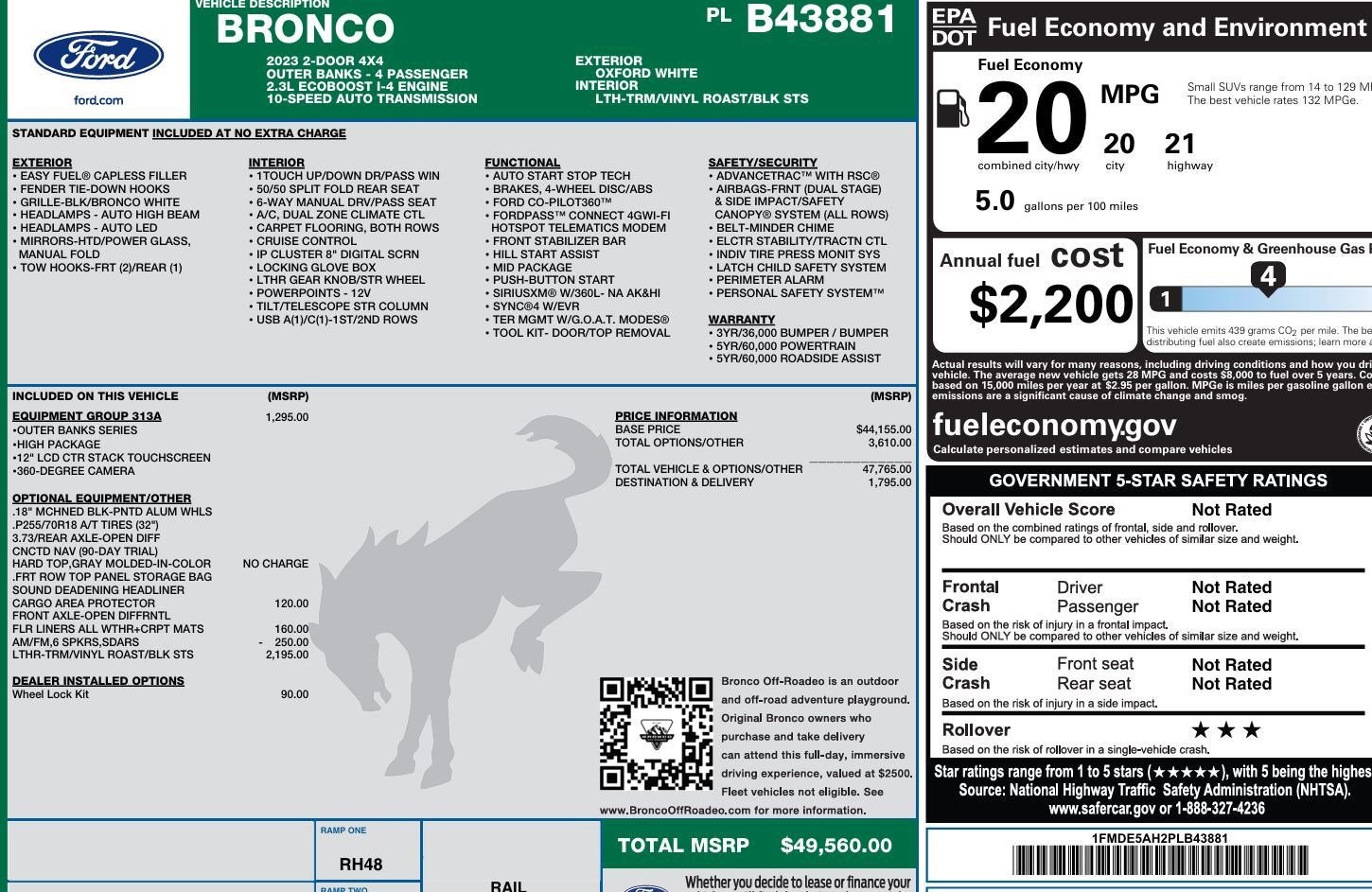 2023 Ford Bronco Outer Banks