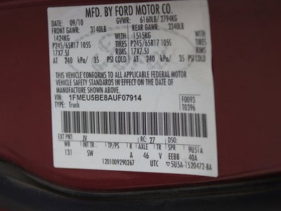 2010 Ford Explorer Sport Trac XLT