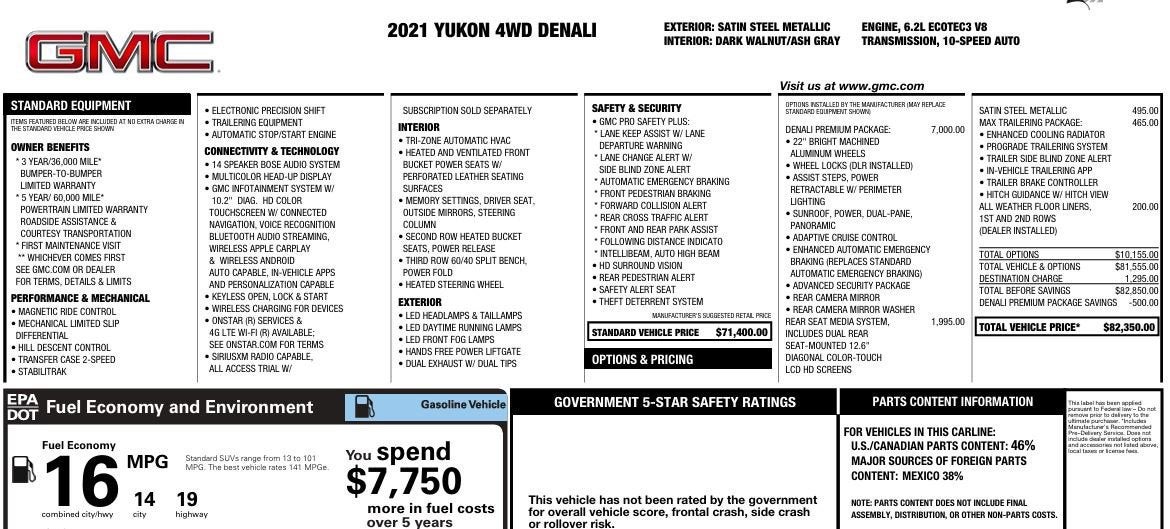 2021 GMC Yukon Denali