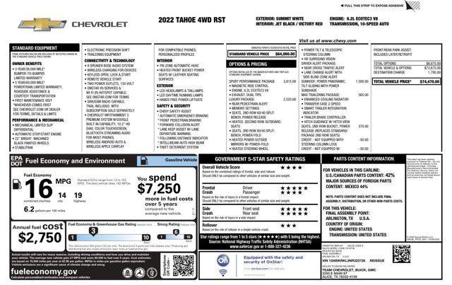2022 Chevrolet Tahoe RST