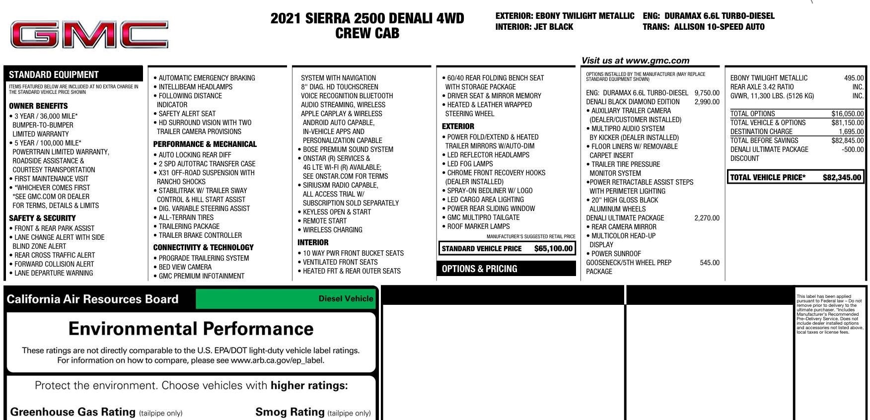 2021 GMC Sierra 2500HD Denali