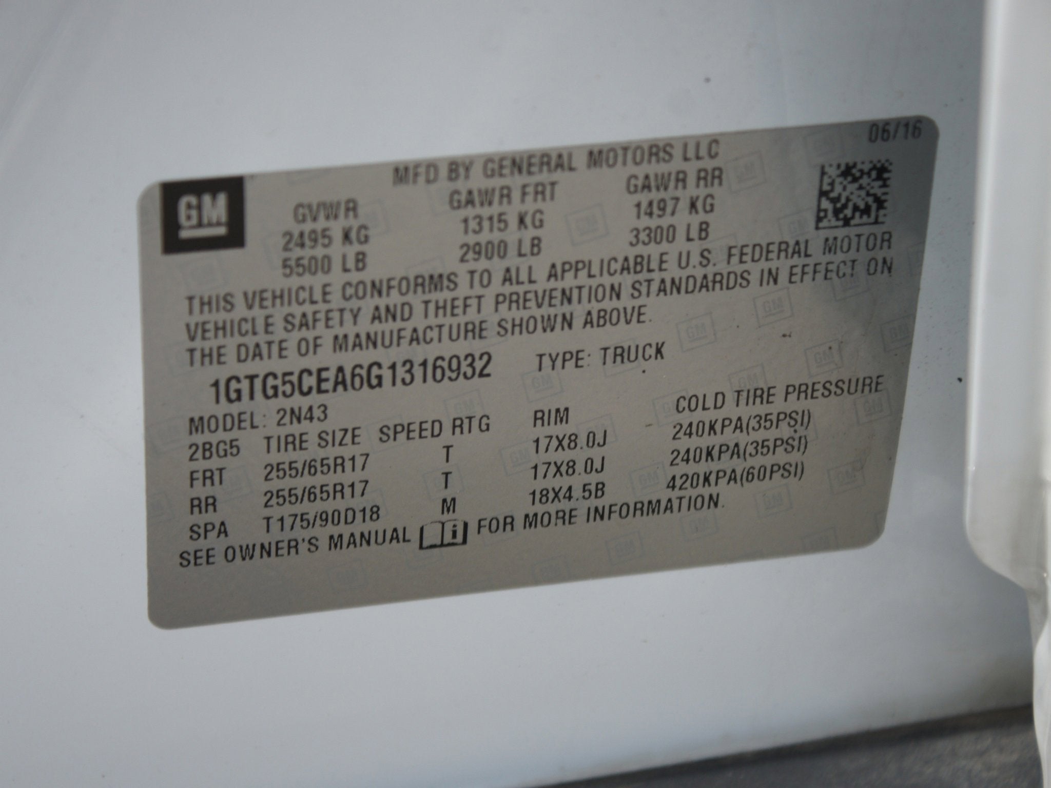 2016 GMC Canyon 2WD SLE