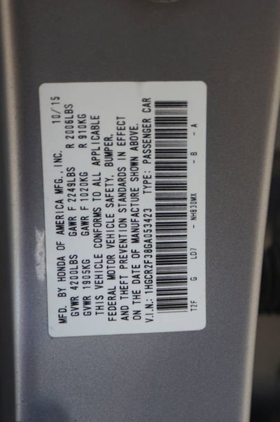 2016 Honda Accord Sedan LX