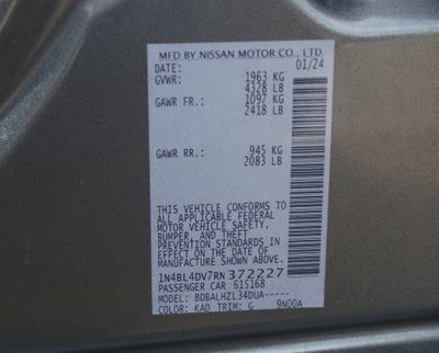 2024 Nissan Altima 2.5 SV