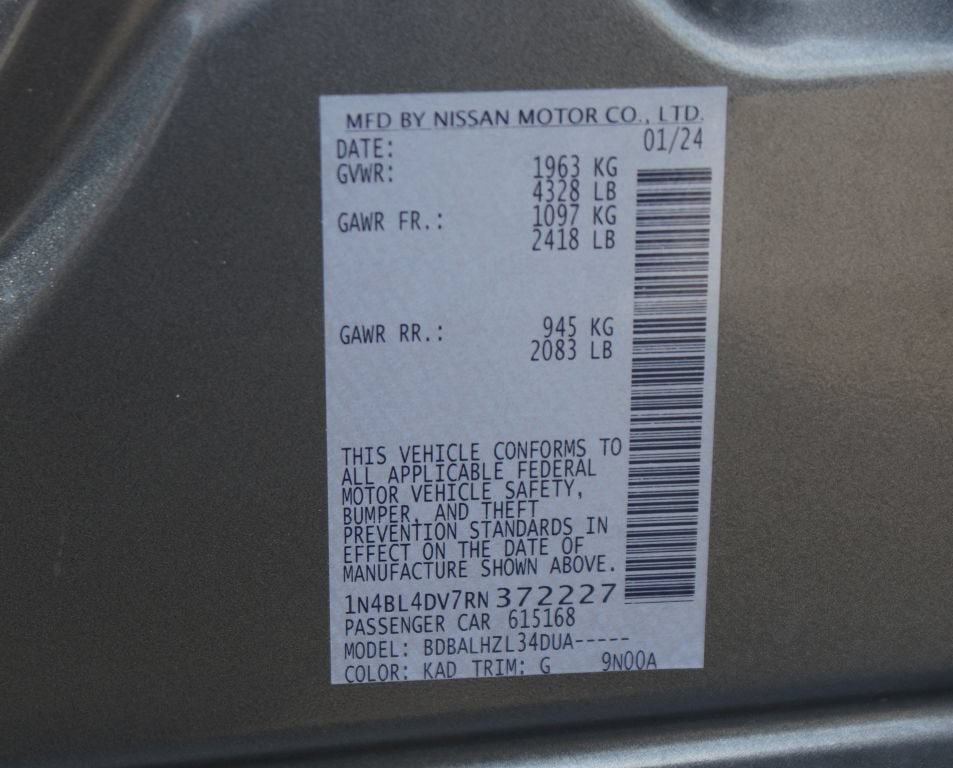2024 Nissan Altima 2.5 SV