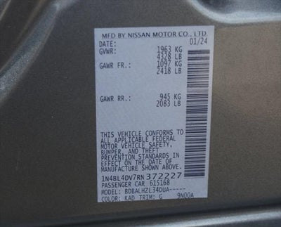 2024 Nissan Altima 2.5 SV