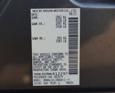 2022 Nissan Altima 2.5 SL