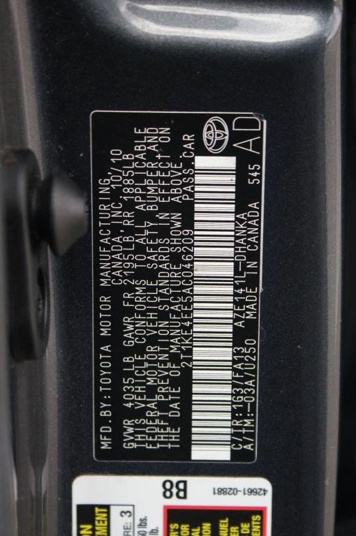 2010 Toyota Matrix S