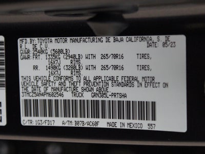 2023 Toyota Tacoma 4WD TRD Off Road