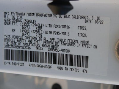 2022 Toyota Tacoma 4WD SR5