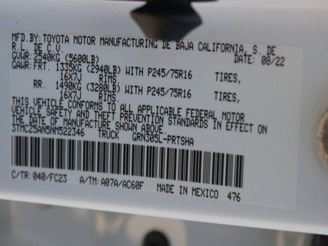 2022 Toyota Tacoma 4WD SR5