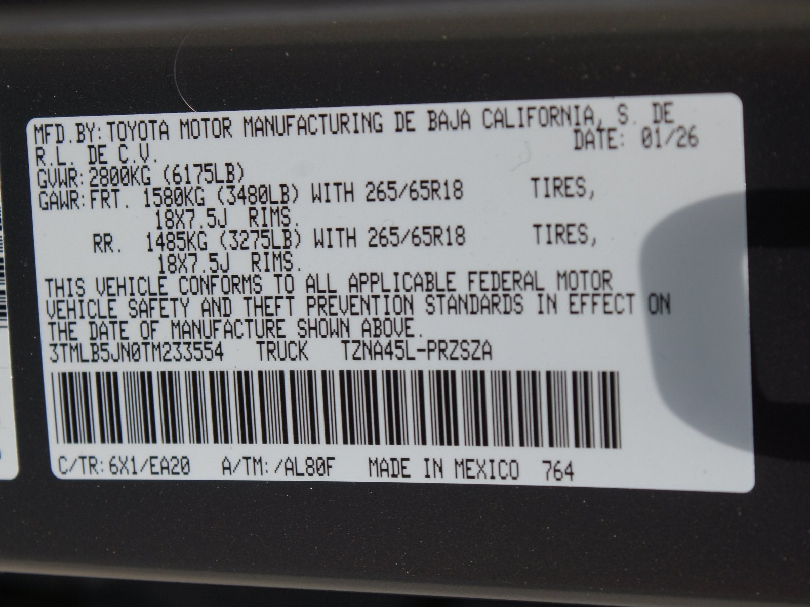 2026 Toyota Tacoma 4WD Base