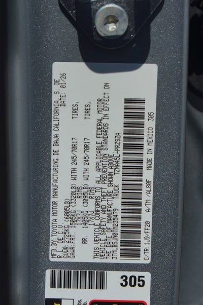 2026 Toyota Tacoma 4WD SR5
