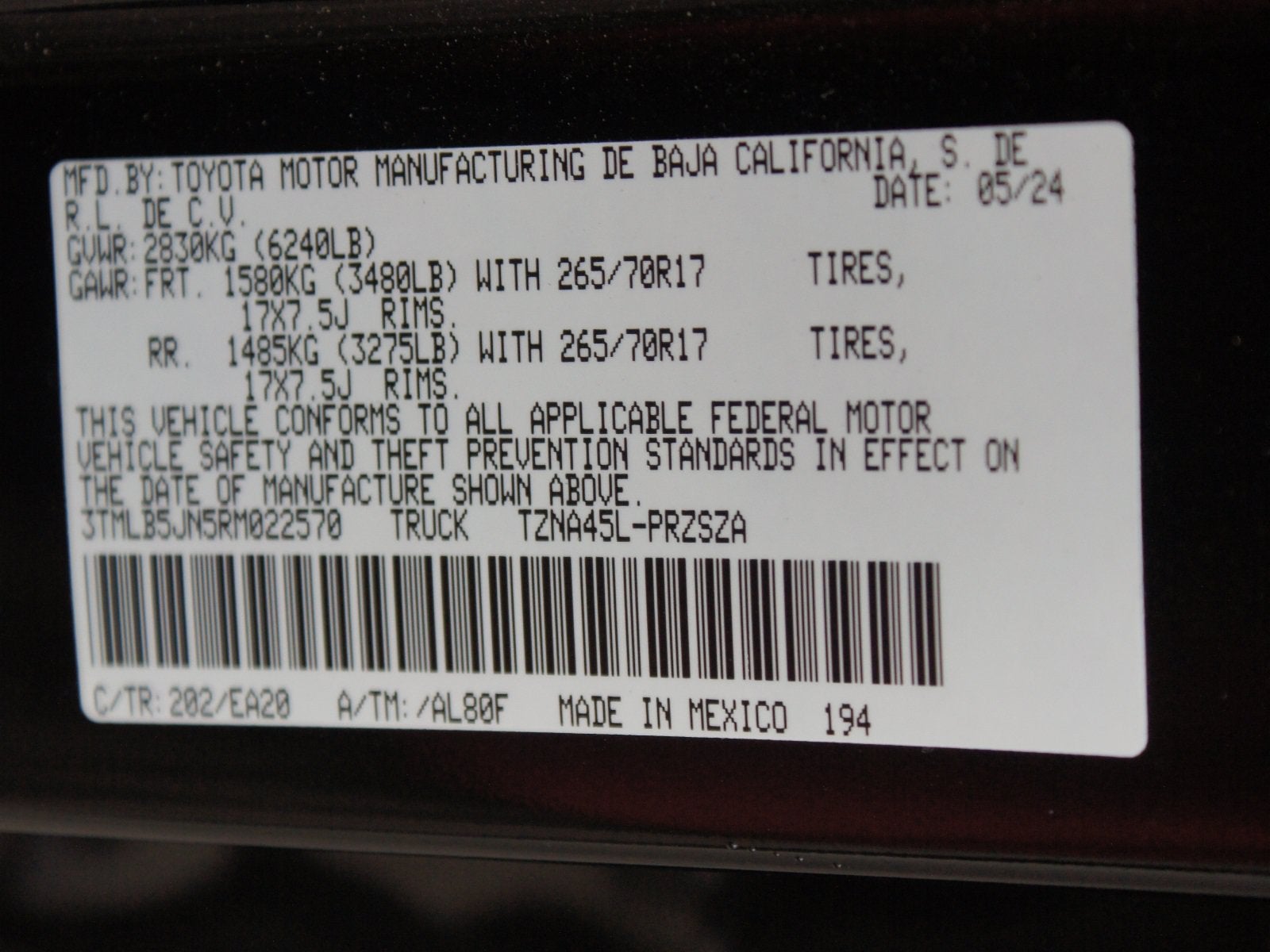 2024 Toyota Tacoma 4WD TRD Off Road