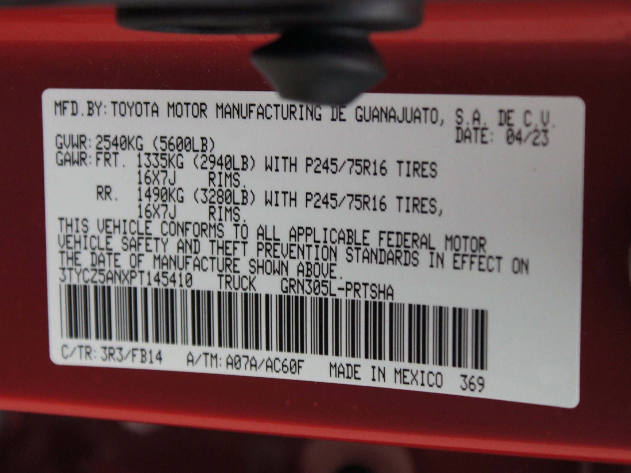 2023 Toyota Tacoma 4WD SR