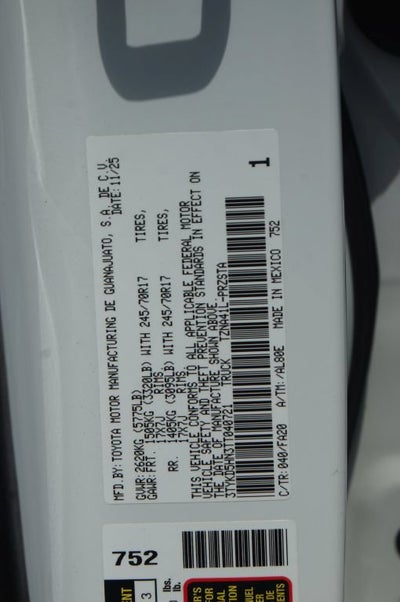 2026 Toyota Tacoma 2WD SR