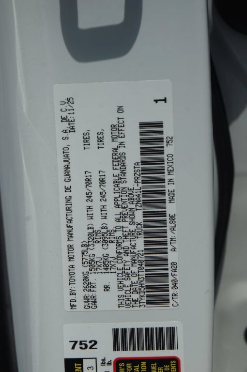 2026 Toyota Tacoma 2WD SR