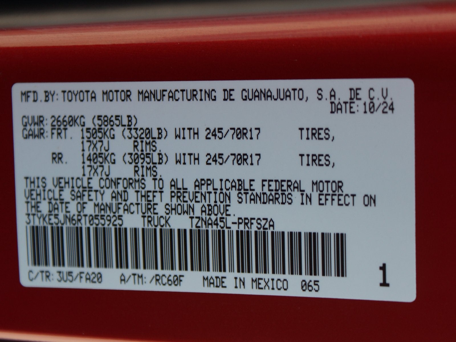 2024 Toyota Tacoma 4WD SR
