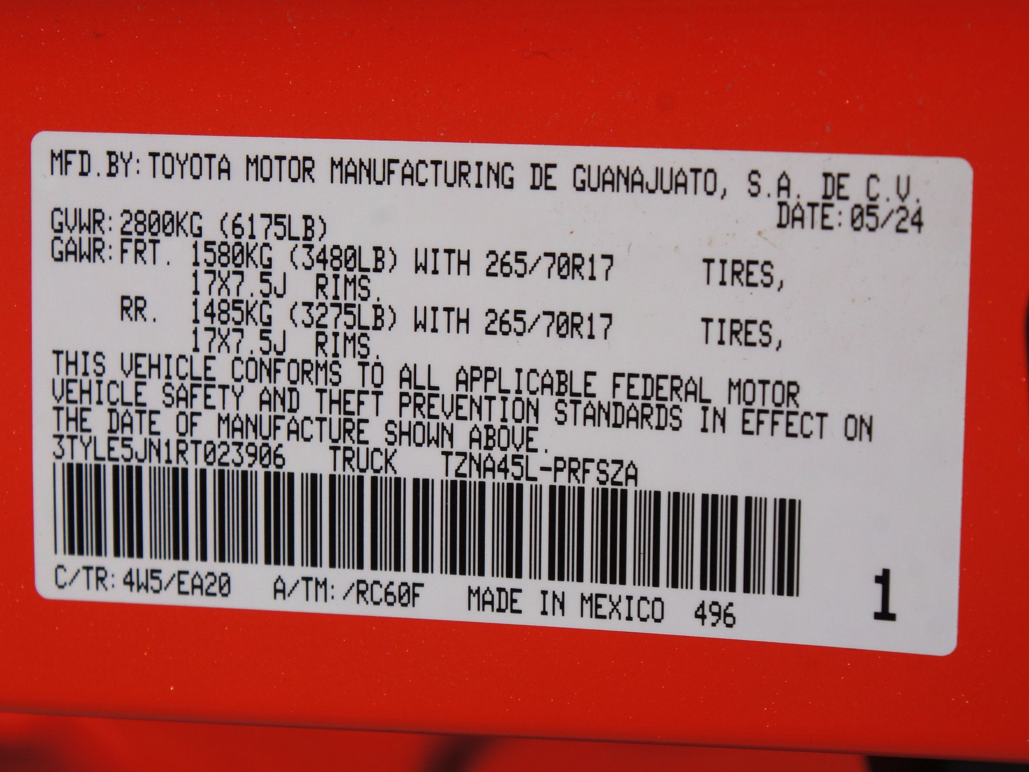2024 Toyota Tacoma 4WD TRD Off Road