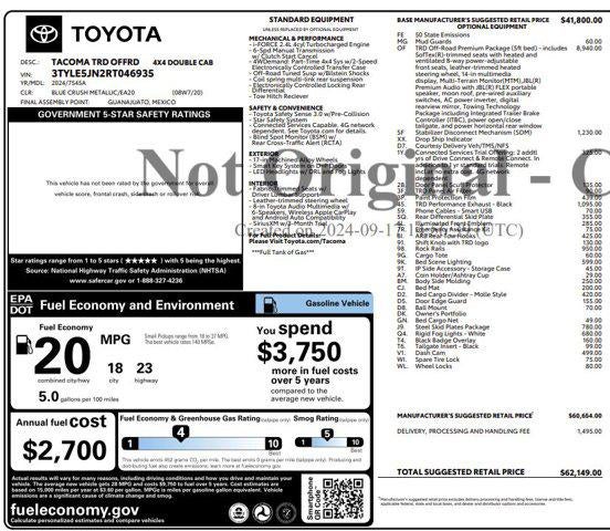 2024 Toyota Tacoma 4WD TRD Off Road