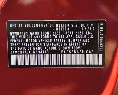 2018 Volkswagen Jetta 1.4T S