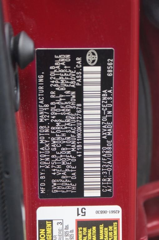 2019 Toyota Camry LE
