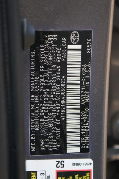 2018 Toyota Camry Hybrid XLE