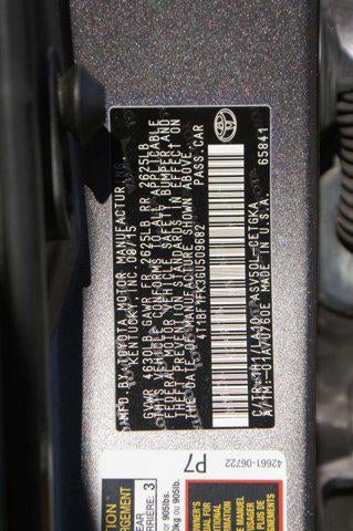 2016 Toyota Camry XLE