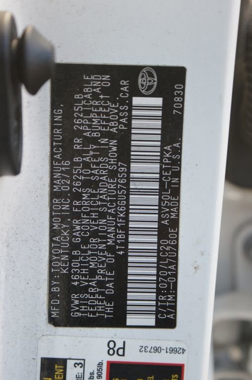 2016 Toyota Camry XSE