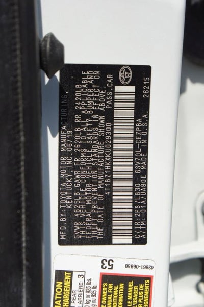 2019 Toyota Camry XSE V6