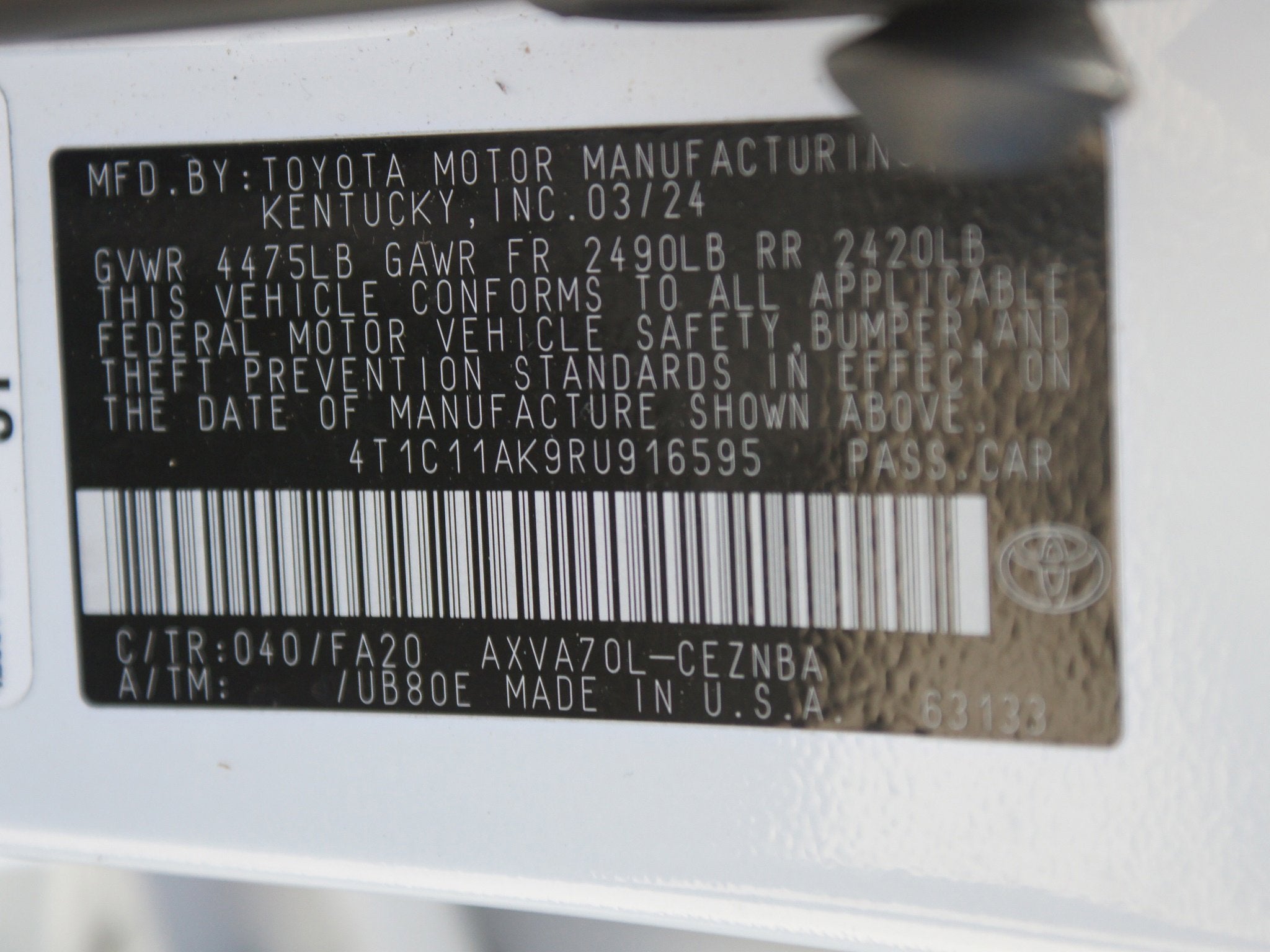 2024 Toyota Camry LE