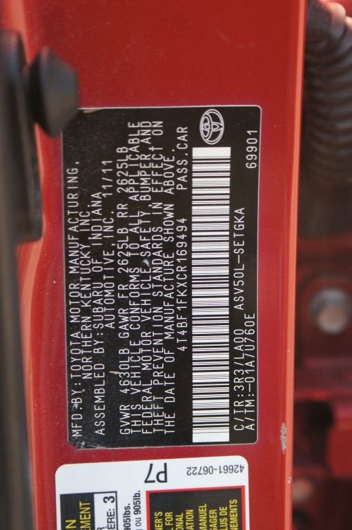 2012 Toyota Camry XLE