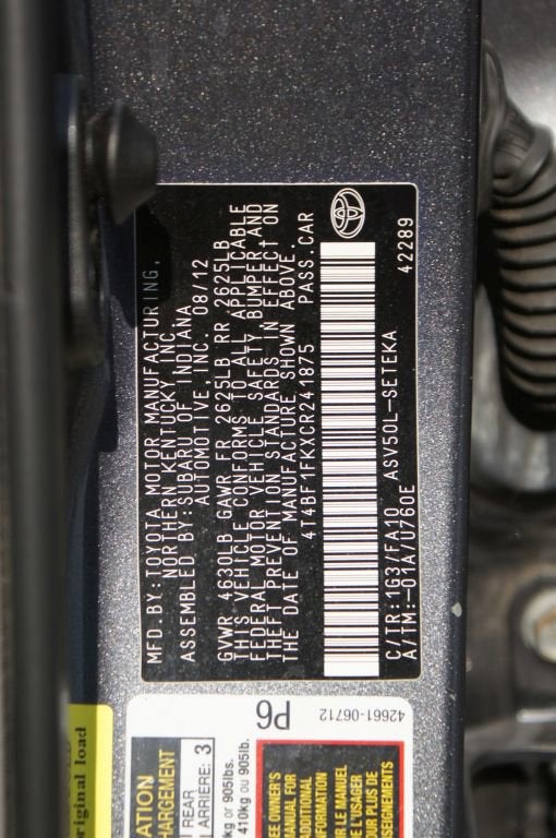 2012 Toyota Camry L