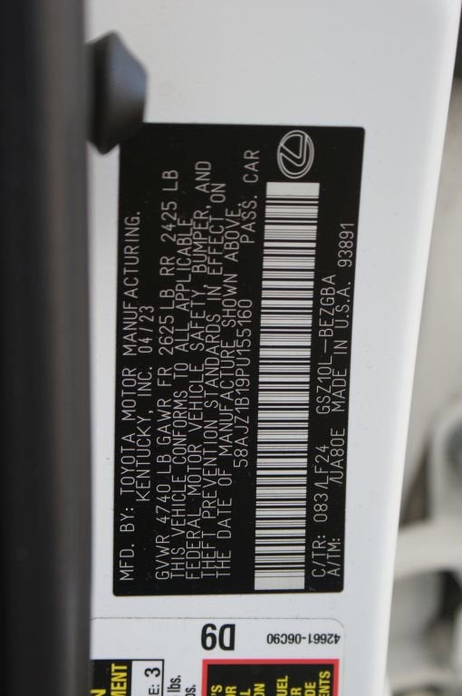 2023 Lexus ES ES 350 F SPORT Handling