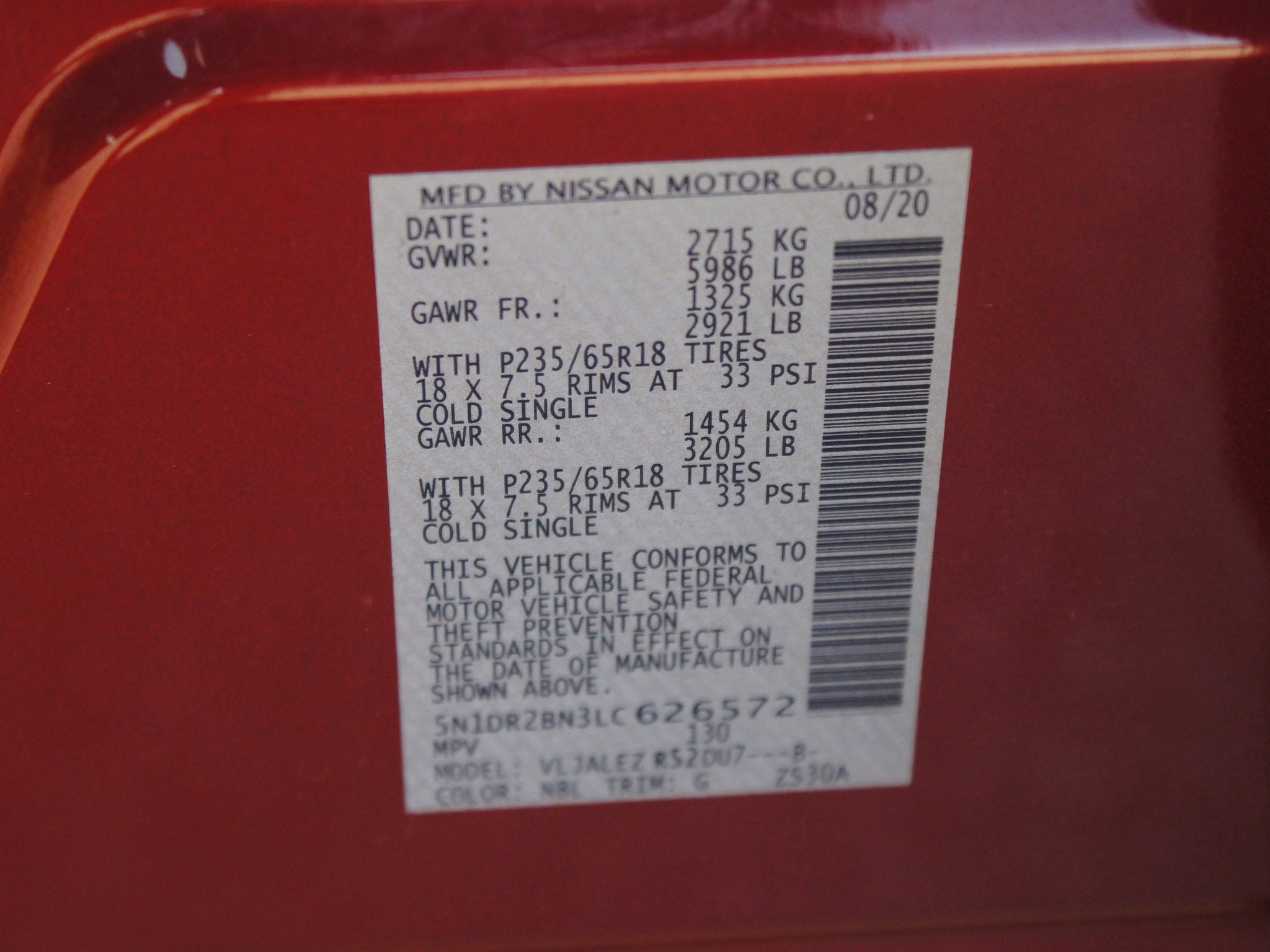 2020 Nissan Pathfinder SV