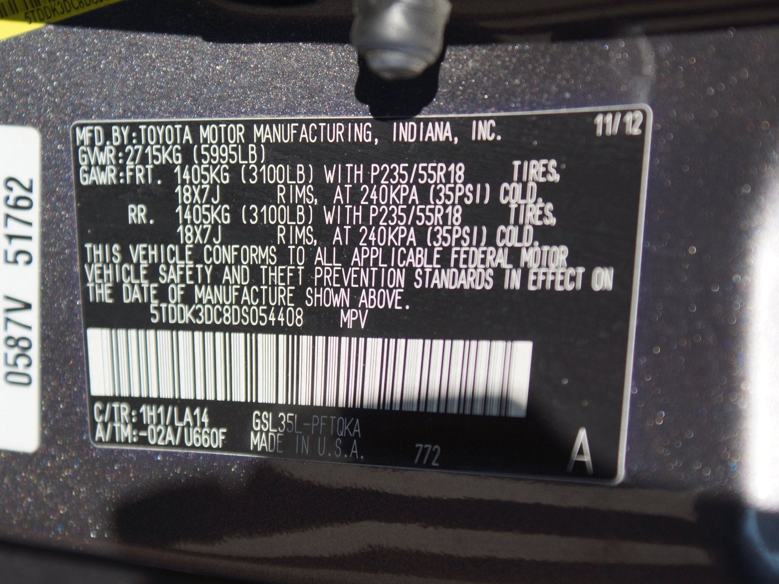 2013 Toyota Sienna Ltd