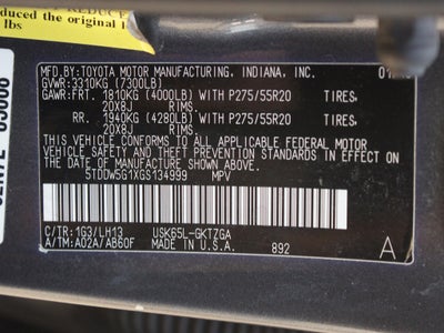 2016 Toyota Sequoia Platinum