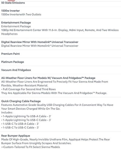 2025 Toyota Sienna Platinum