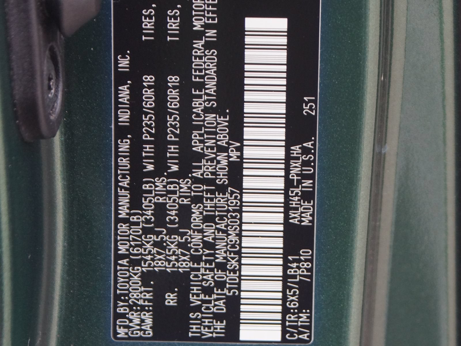 2021 Toyota Sienna Platinum