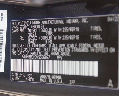 2022 Toyota Highlander Hybrid XLE