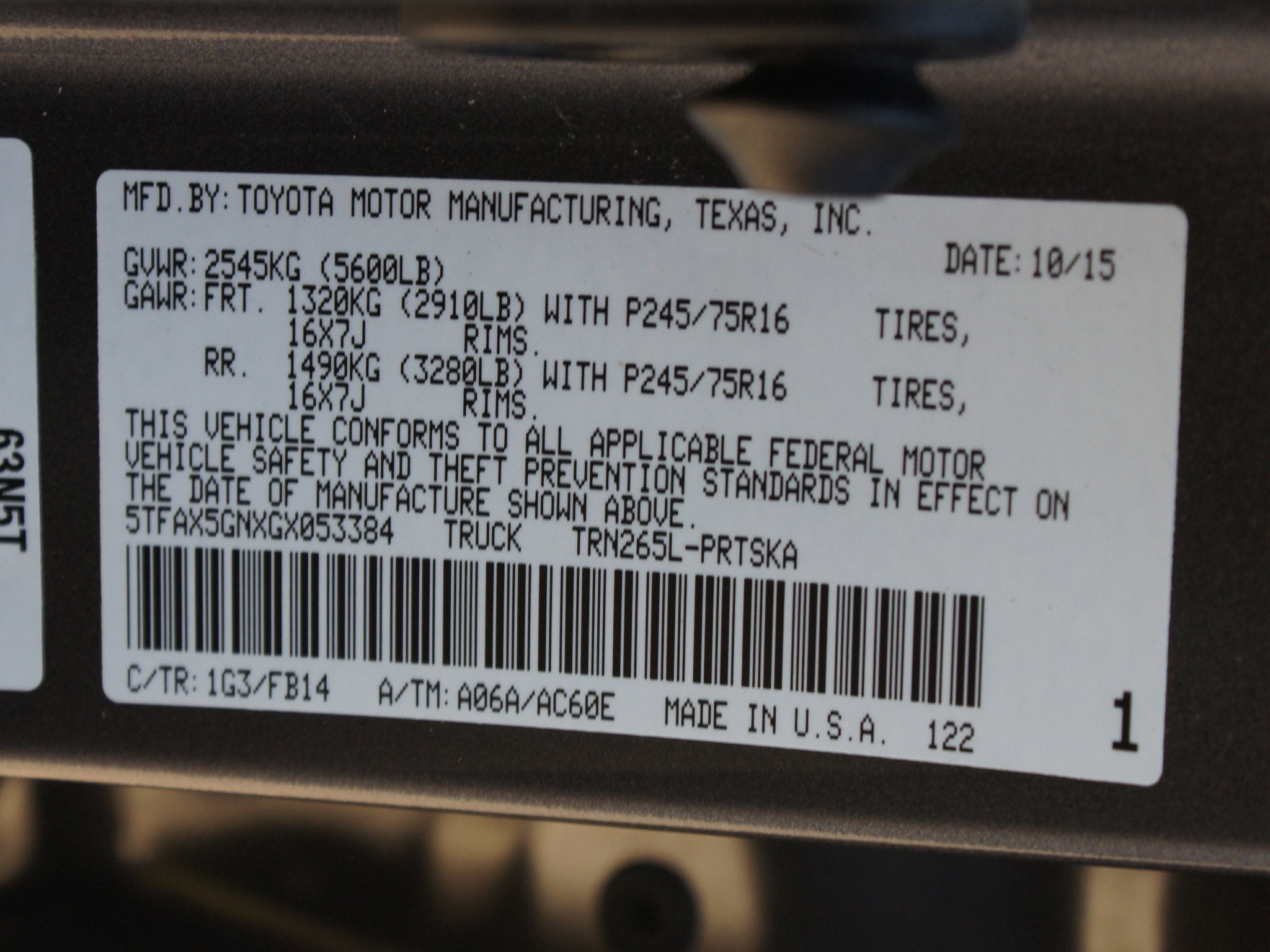 2016 Toyota Tacoma SR