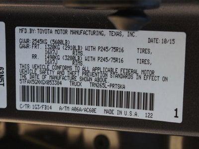 2016 Toyota Tacoma SR