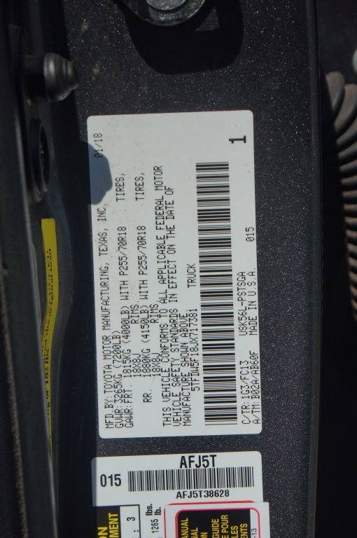 2018 Toyota Tundra 4WD SR5
