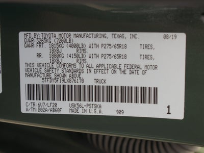 2020 Toyota Tundra 4WD TRD Pro