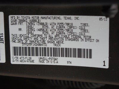 2013 Toyota Tundra 2WD Truck GRADE