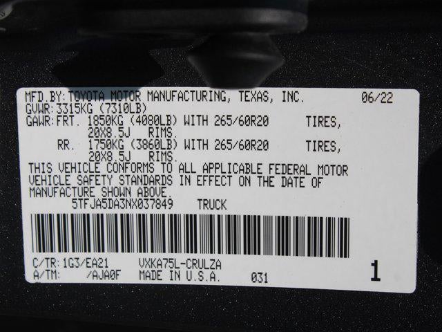 2022 Toyota Tundra 4WD Limited